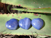Polished Lazulite Hearts x 35 From Madagascar