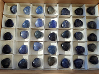 Polished Lazulite Hearts x 35 From Madagascar