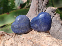 Polished Lazulite Hearts x 35 From Madagascar