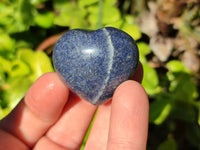 Polished Lazulite Hearts x 35 From Madagascar