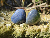 Polished Lazulite Hearts x 35 From Madagascar