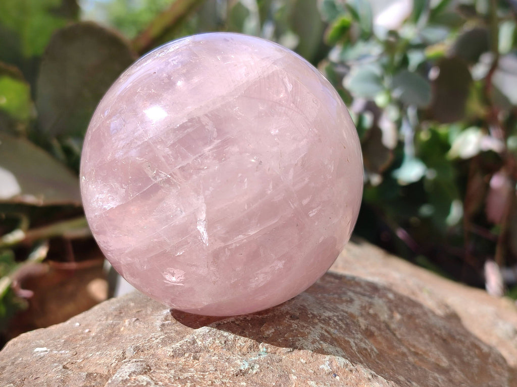 Polished Star Rose Quartz Spheres x 4 From Madagascar - Toprock Gemstones and Minerals 