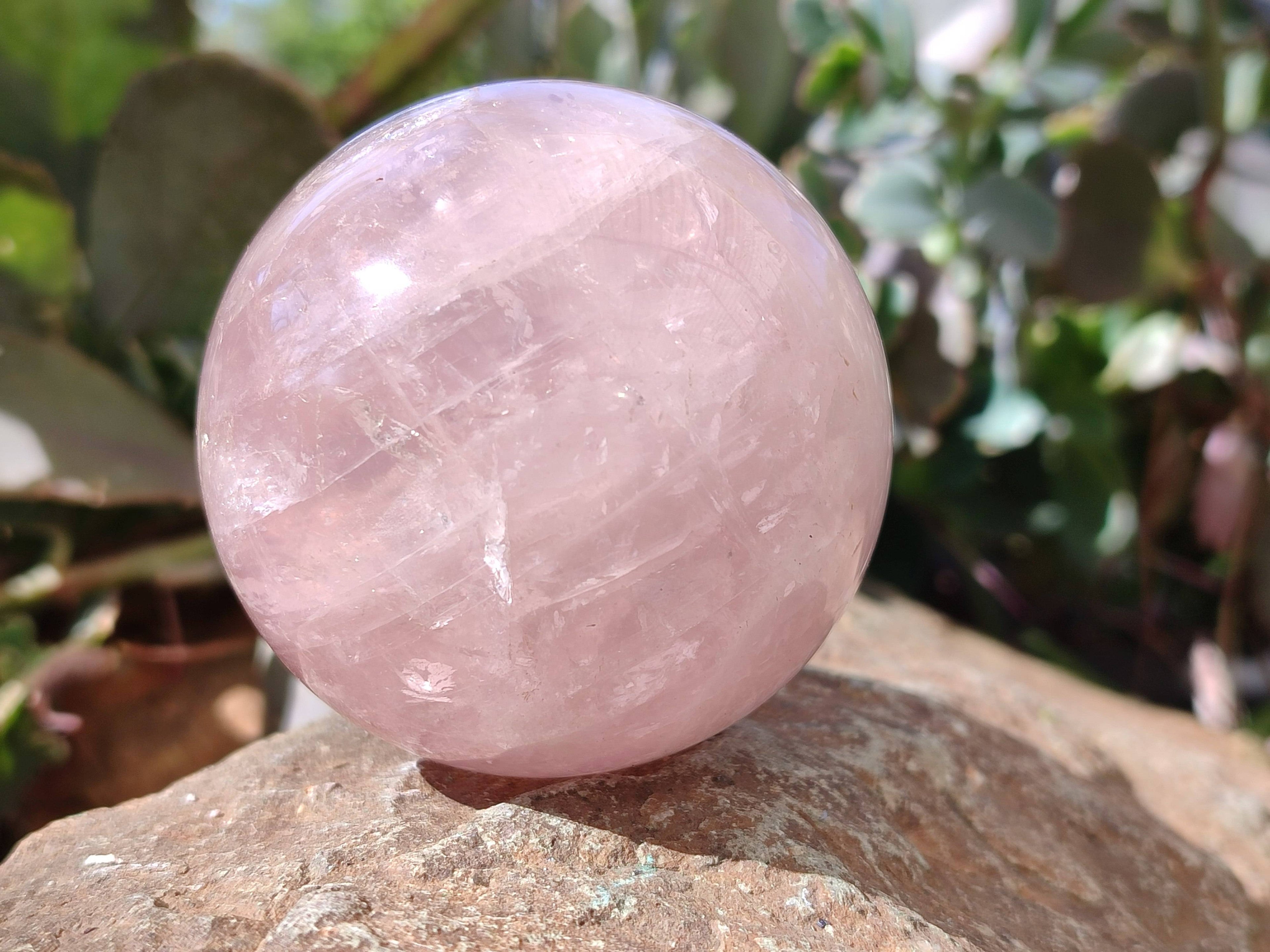 Polished Star Rose Quartz Spheres x 4 From Madagascar - Toprock Gemstones and Minerals 