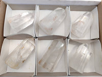 Polished Clear Quartz Crystals x 6 From Madagascar