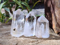 Polished Clear Quartz Crystals x 6 From Madagascar