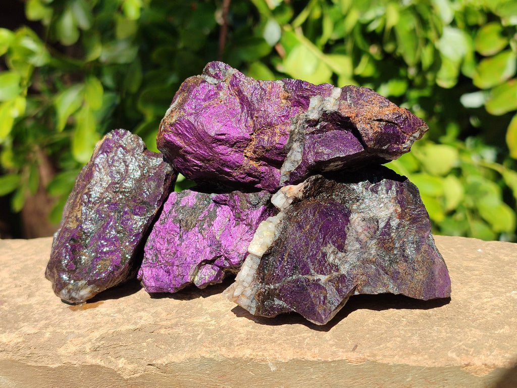 Natural Metallic Purpurite Specimens x 12 From Erongo, Namibia - Toprock Gemstones and Minerals 