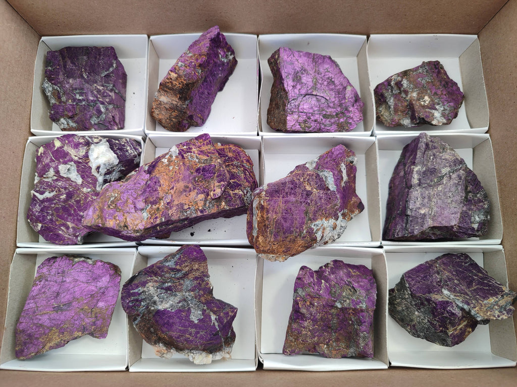 Natural Metallic Purpurite Specimens x 12 From Erongo, Namibia - Toprock Gemstones and Minerals 