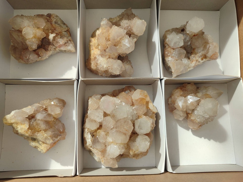 Natural Spirit Quartz Clusters x 6 From Boekenhouthoek, South Africa - Toprock Gemstones and Minerals 