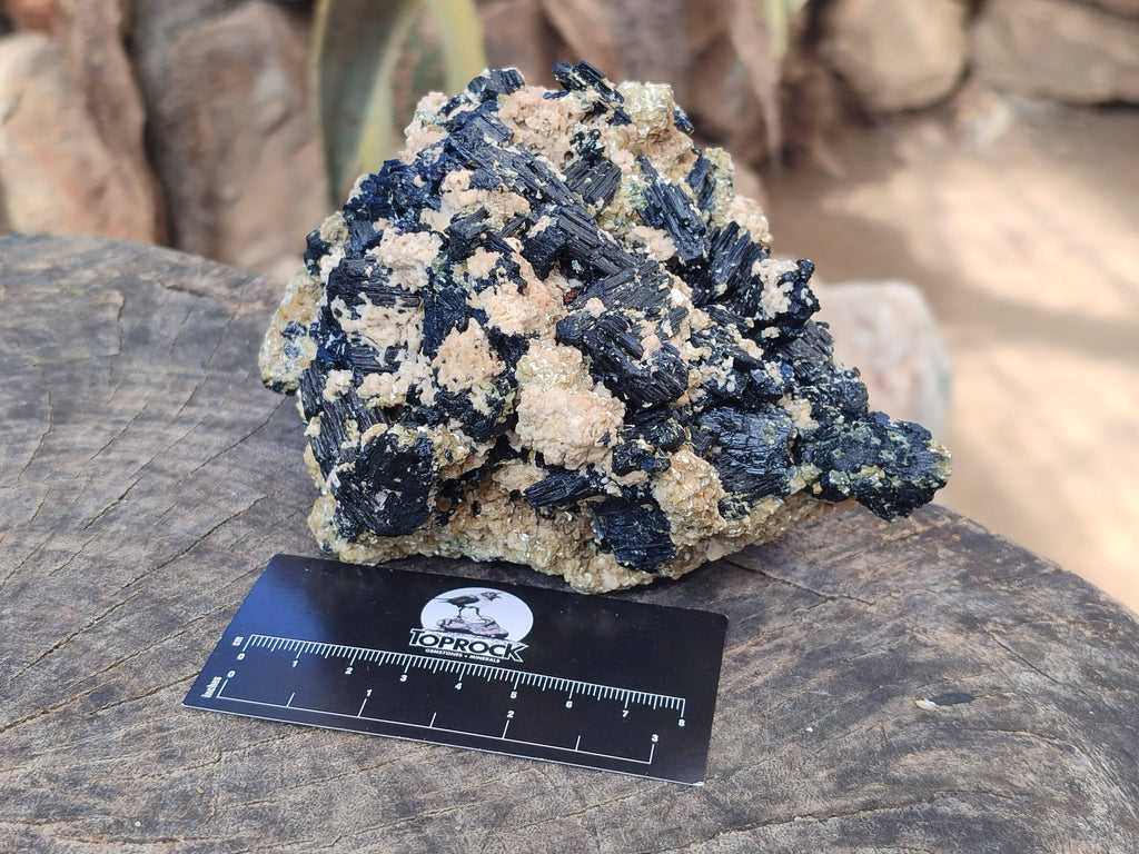 Natural Schorl Black Tourmaline Specimens x 2 From Erongo, Namibia - Toprock Gemstones and Minerals 