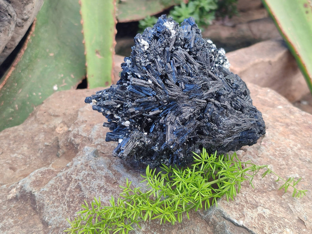 Natural Schorl Black Tourmaline Specimens x 2 From Erongo, Namibia - Toprock Gemstones and Minerals 