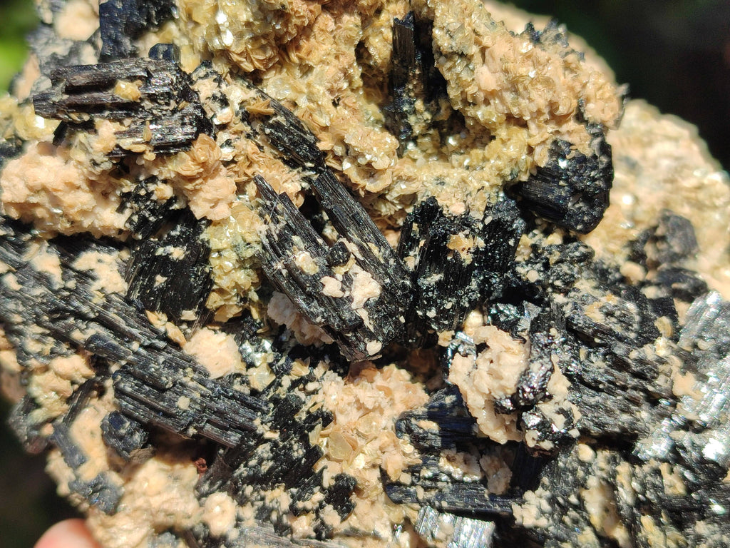 Natural Schorl Black Tourmaline Specimens x 2 From Erongo, Namibia - Toprock Gemstones and Minerals 