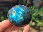Polished Labradorite Palm Stones x 12 From Tulear, Madagascar - Toprock Gemstones and Minerals 