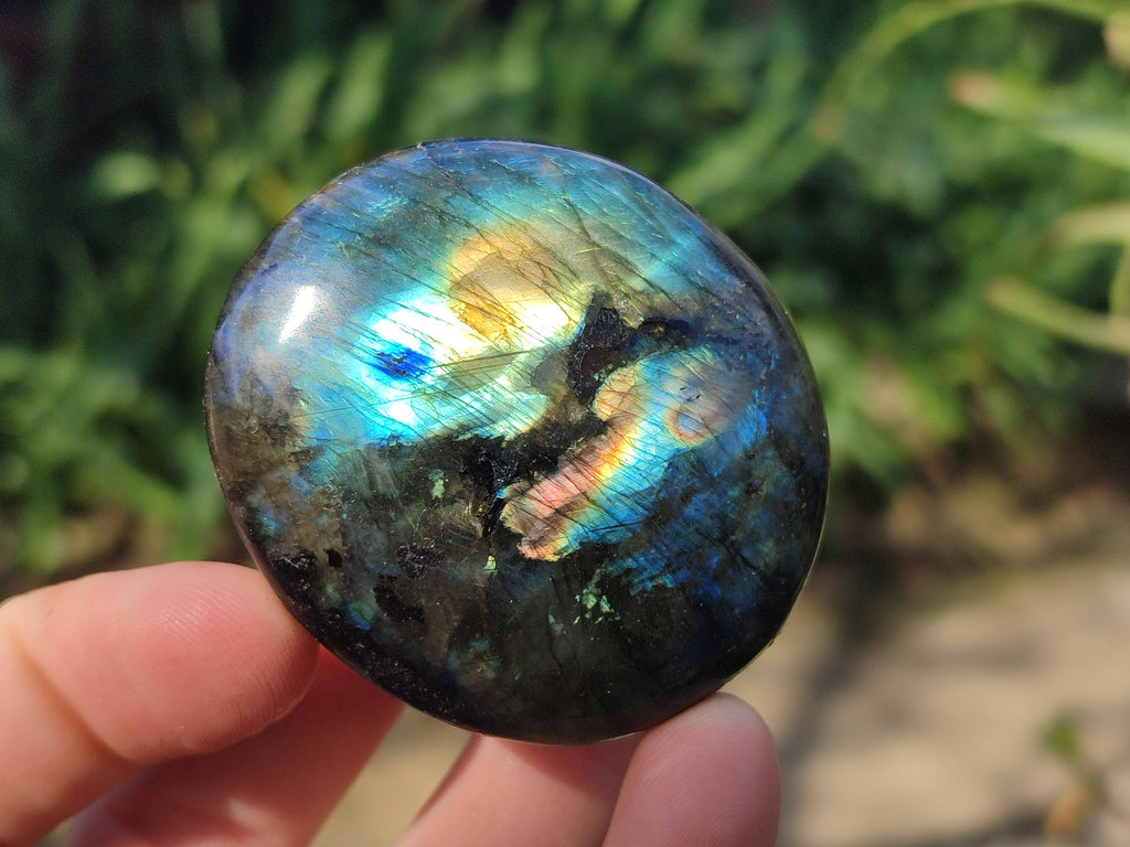 Polished Labradorite Palm Stones x 12 From Tulear, Madagascar - Toprock Gemstones and Minerals 