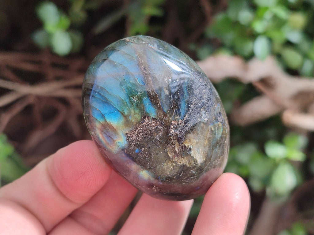 Polished Labradorite Palm Stones x 12 From Tulear, Madagascar - Toprock Gemstones and Minerals 