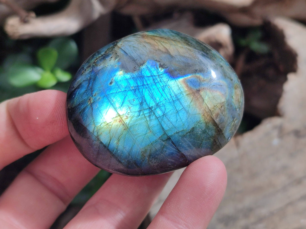 Polished Labradorite Palm Stones x 12 From Tulear, Madagascar - Toprock Gemstones and Minerals 
