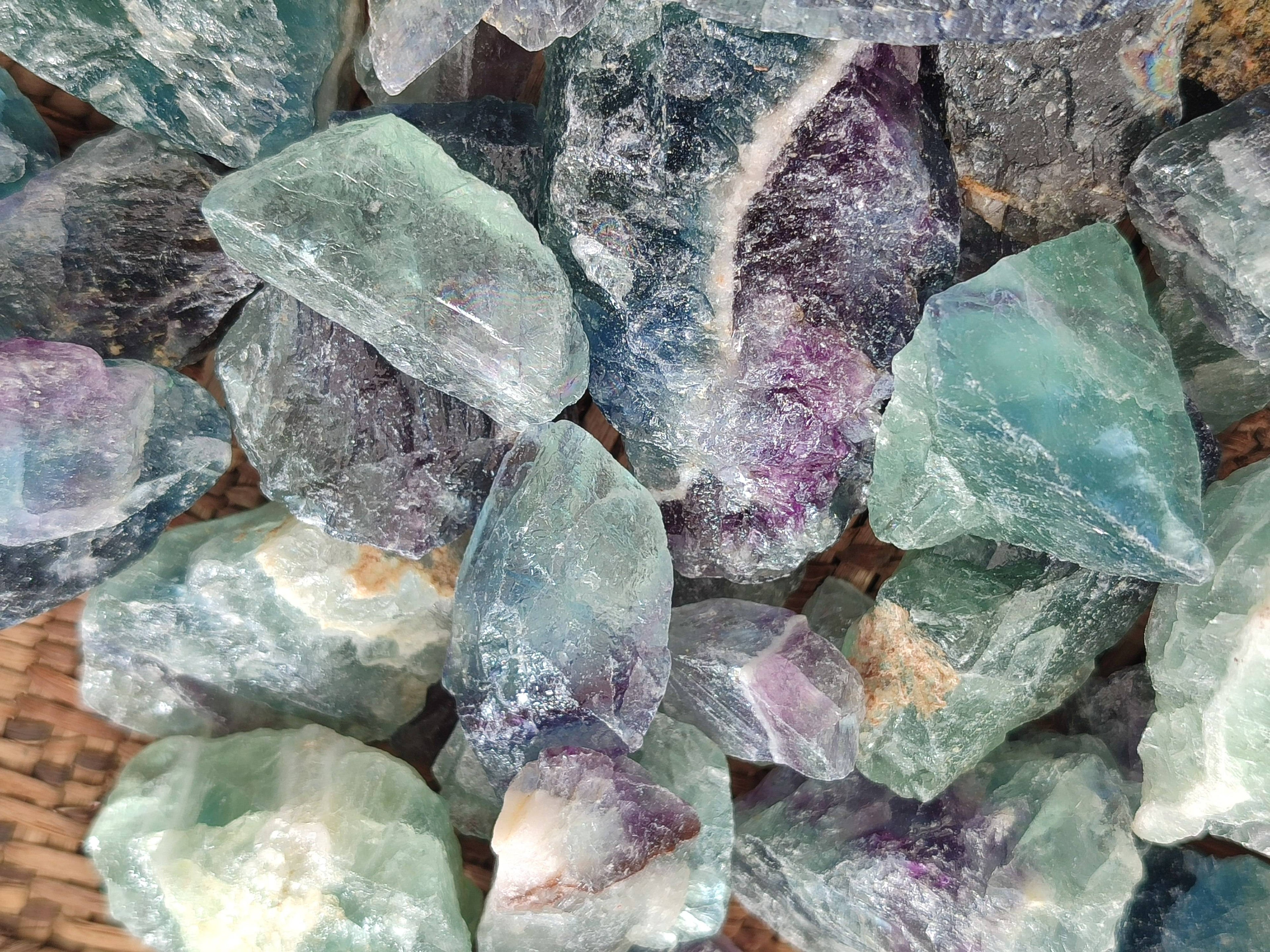 Natural Watermelon Fluorite Specimens x 3.8 Kg Lot From Namibia - Toprock Gemstones and Minerals 