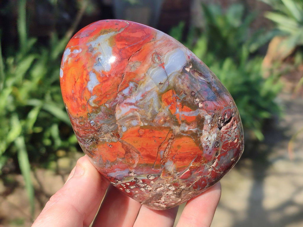 Polished Red Jasper Standing Free Forms x 4 From Madagascar - Toprock Gemstones and Minerals 
