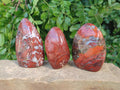 Polished Red Jasper Standing Free Forms x 4 From Madagascar - Toprock Gemstones and Minerals 