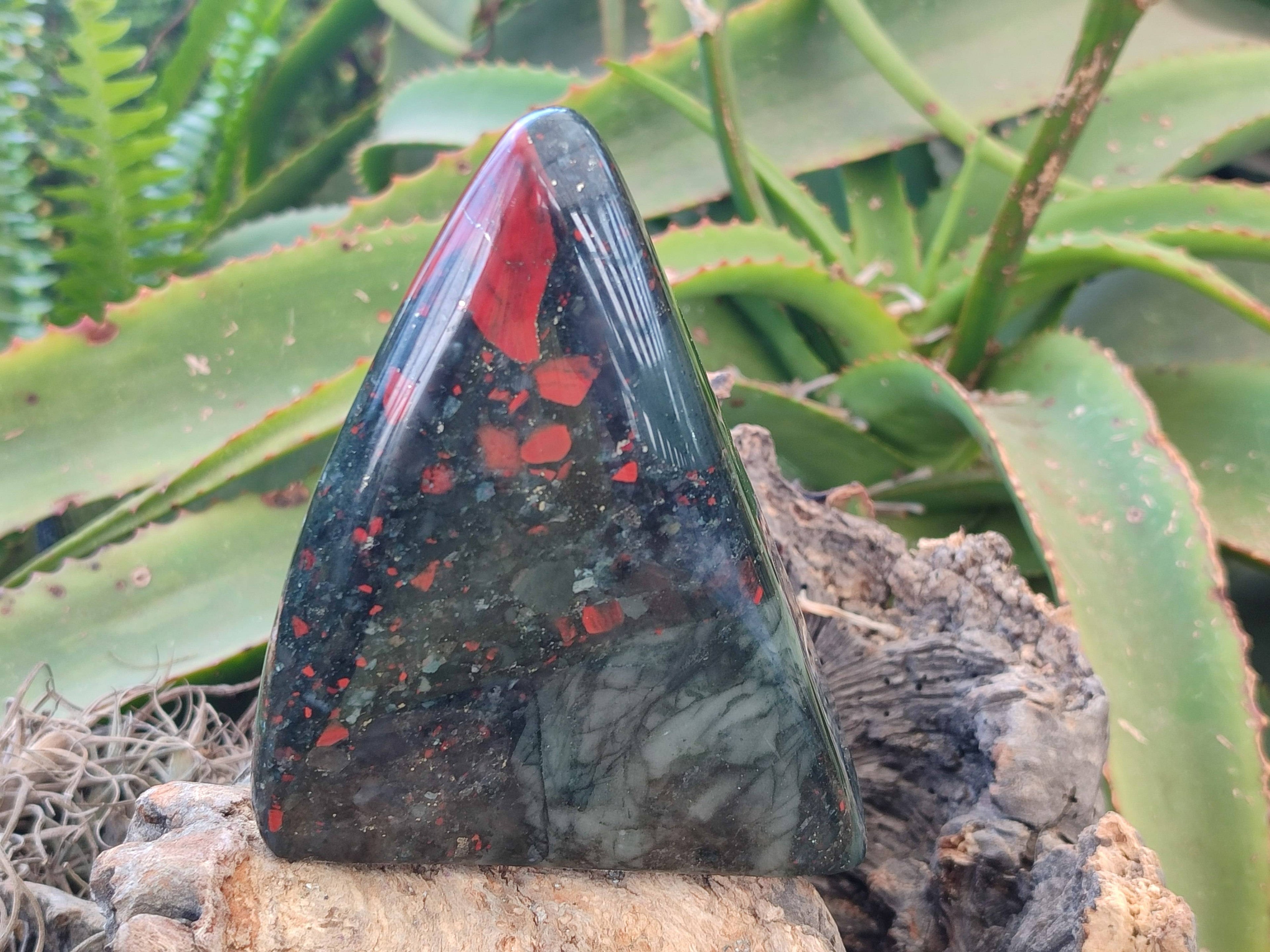 Polished Bloodstone Standing Free Forms x 2 From Swaziland - Toprock Gemstones and Minerals 