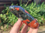Polished Bloodstone Standing Free Forms x 2 From Swaziland - Toprock Gemstones and Minerals 