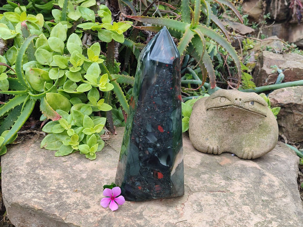 Polished Bloodstone Point x 1 From Swaziland - Toprock Gemstones and Minerals 