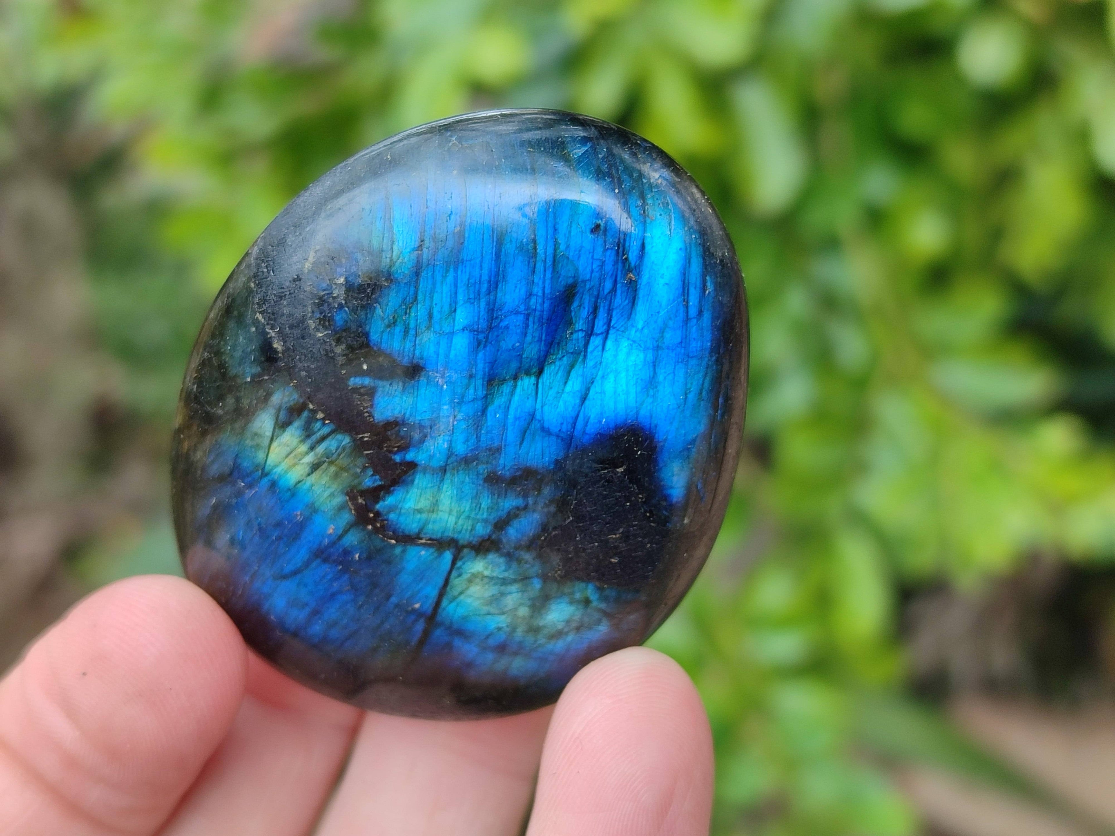 Polished Labradorite Palm Stones x 12 From Tulear, Madagascar - Toprock Gemstones and Minerals 