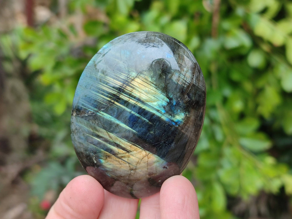 Polished Labradorite Palm Stones x 12 From Tulear, Madagascar - Toprock Gemstones and Minerals 