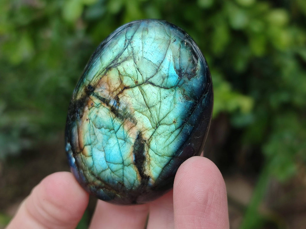 Polished Labradorite Palm Stones x 12 From Tulear, Madagascar - Toprock Gemstones and Minerals 