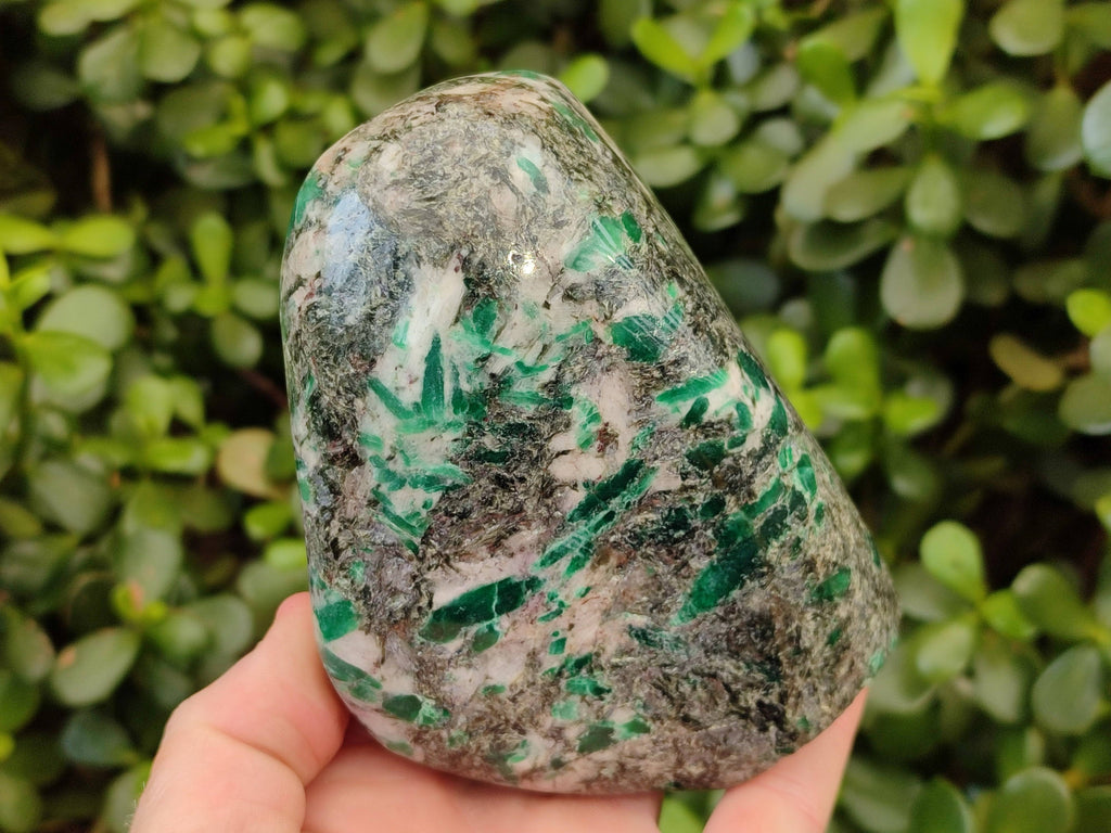 Polished Emerald Mica 'Mutokolite' Standing Free Form x 1 From Mutoko, Zimbabwe - Toprock Gemstones and Minerals 
