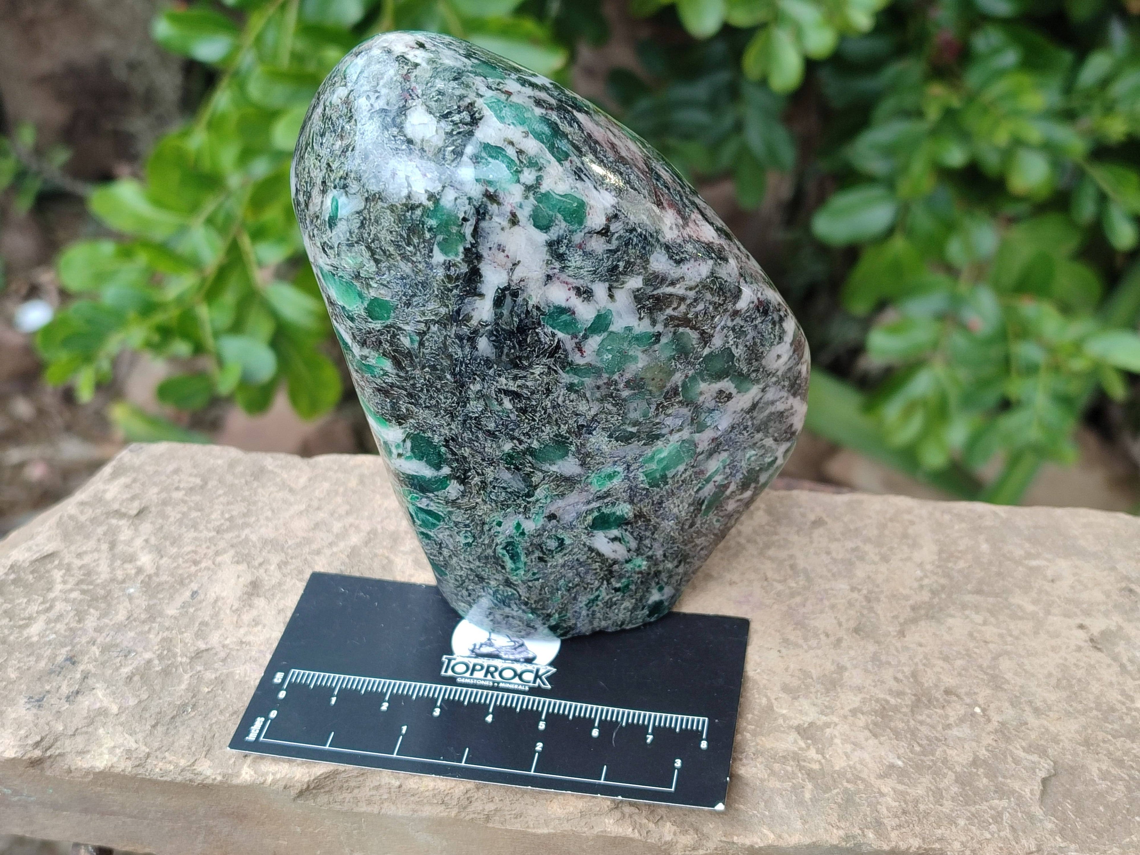 Polished Emerald Mica 'Mutokolite' Standing Free Form x 1 From Mutoko, Zimbabwe - Toprock Gemstones and Minerals 