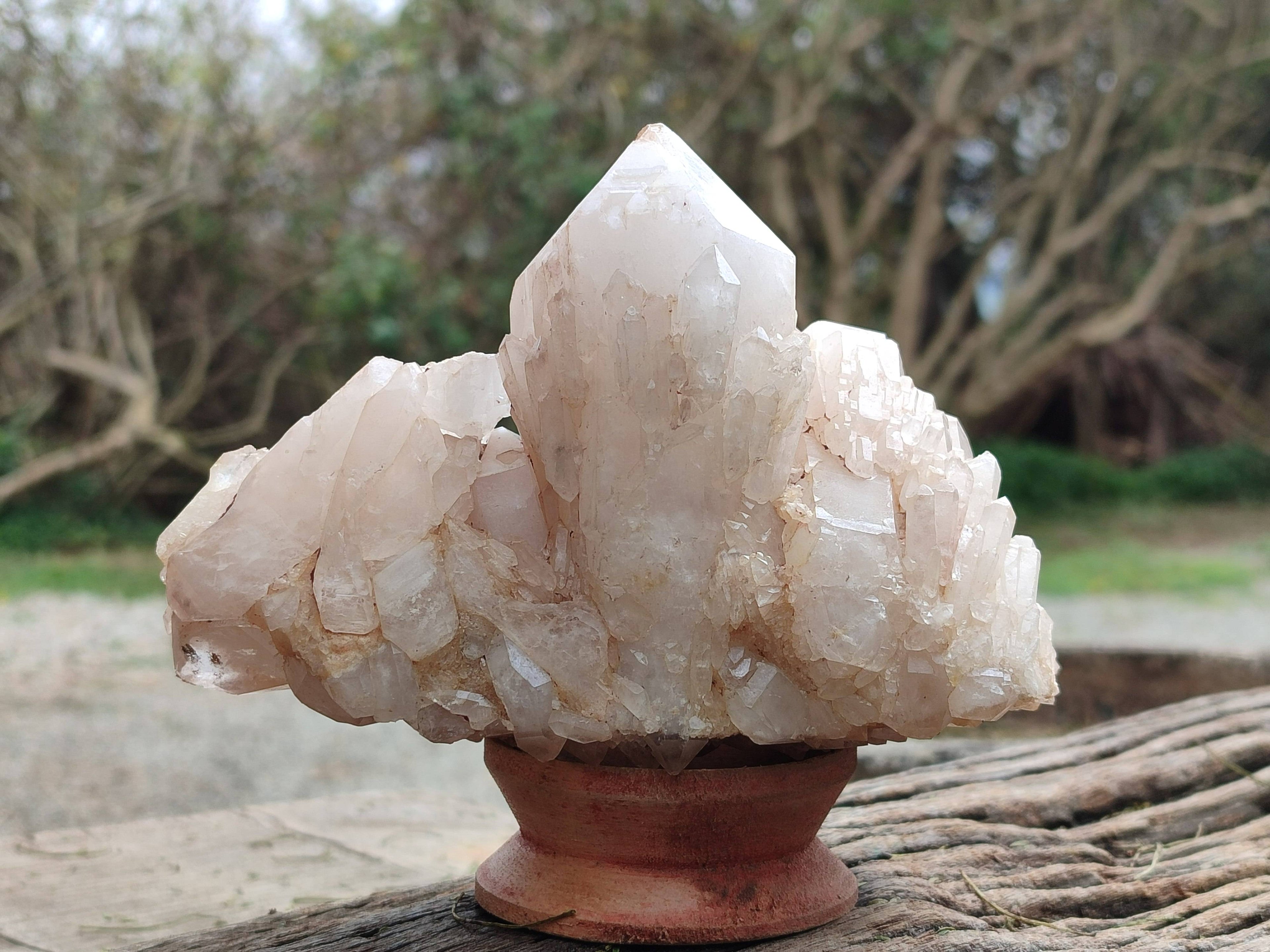 Natural Cascading Candle Quartz Clusters x 2 From Antsirabe, Madagascar - Toprock Gemstones and Minerals 