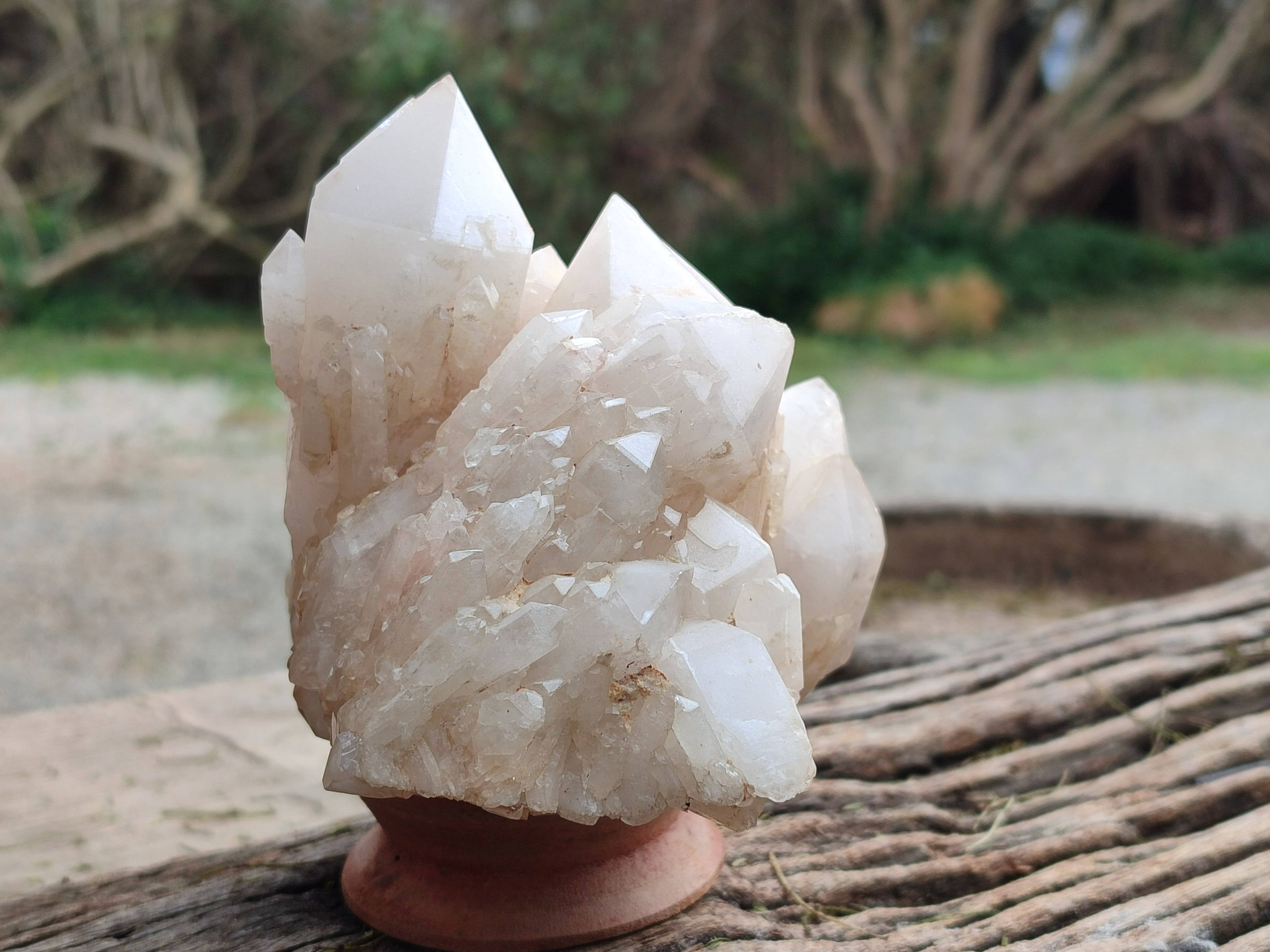 Natural Cascading Candle Quartz Clusters x 2 From Antsirabe, Madagascar - Toprock Gemstones and Minerals 