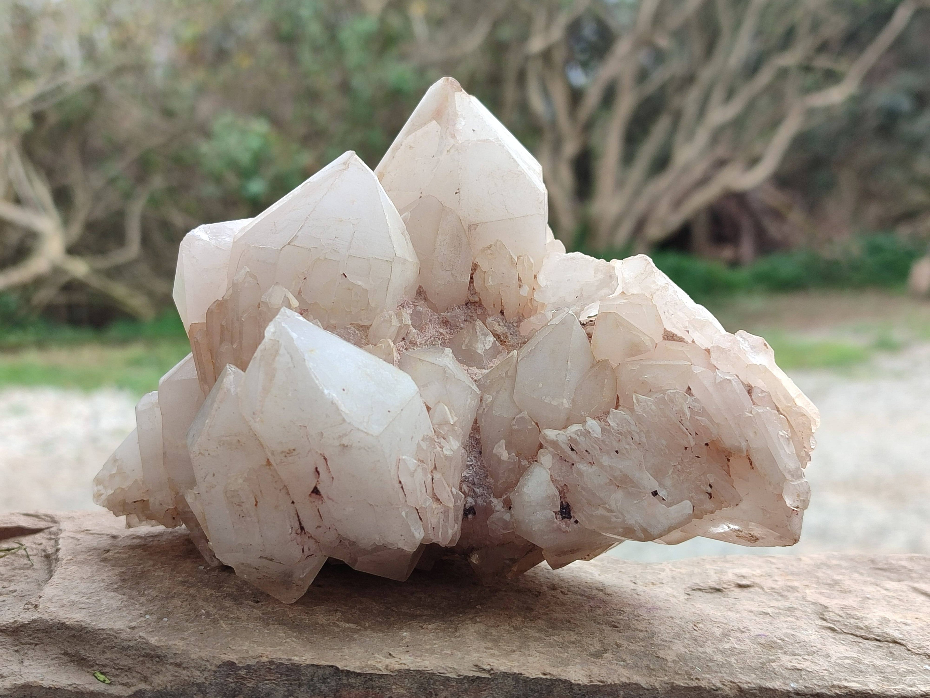 Natural Cascading Candle Quartz Clusters x 2 From Antsirabe, Madagascar - Toprock Gemstones and Minerals 