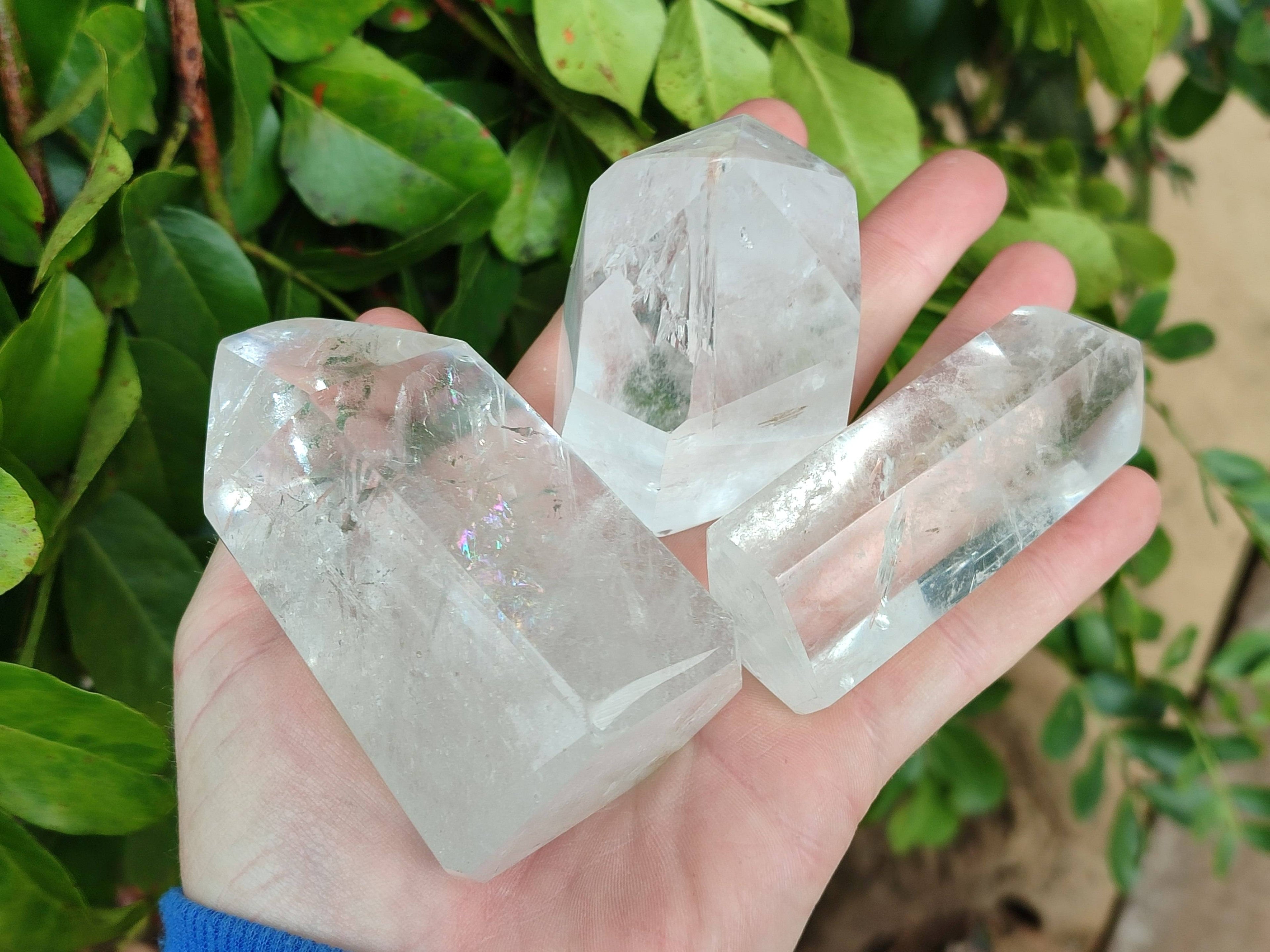 Polished Clear Quartz Crystals x 6 From Madagascar - Toprock Gemstones and Minerals 