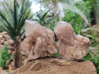 Natural Smokey Phantom Quartz Clusters x 6 From Luena, Congo - Toprock Gemstones and Minerals 