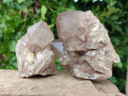 Natural Smokey Phantom Quartz Clusters x 6 From Luena, Congo - Toprock Gemstones and Minerals 