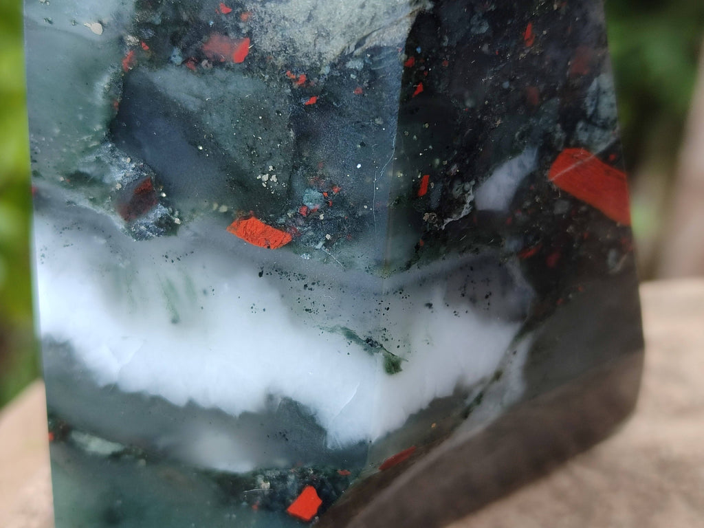 Polished Bloodstone Points x 3 From Swaziland - Toprock Gemstones and Minerals 