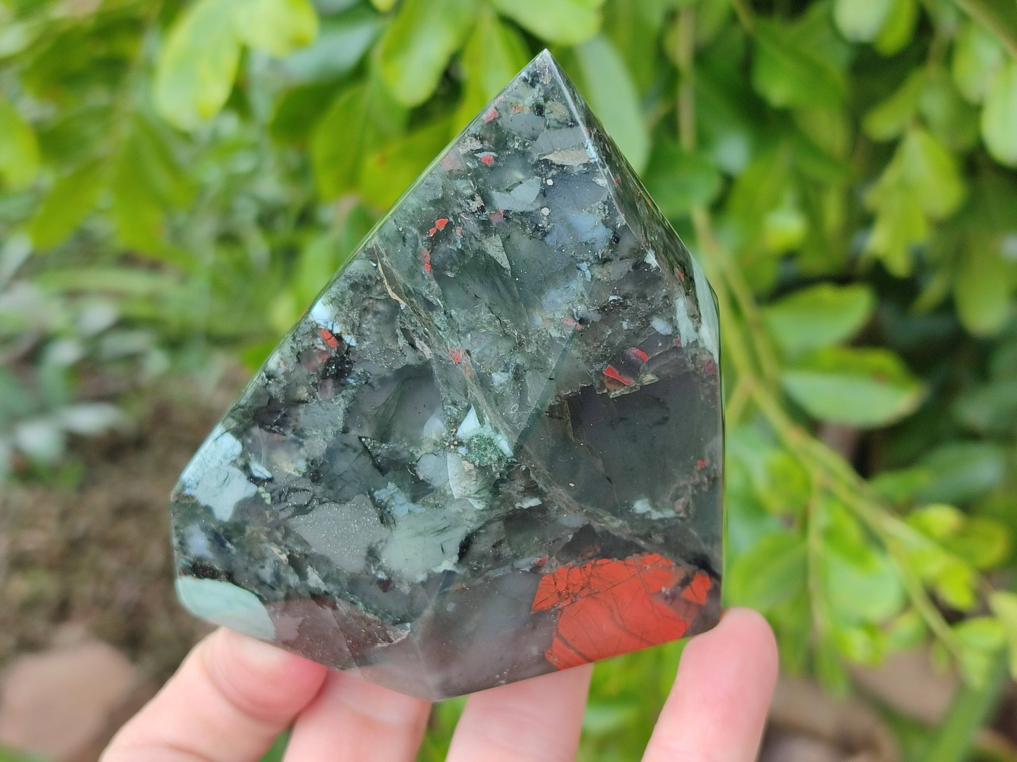 Polished Bloodstone Points x 3 From Swaziland - Toprock Gemstones and Minerals 