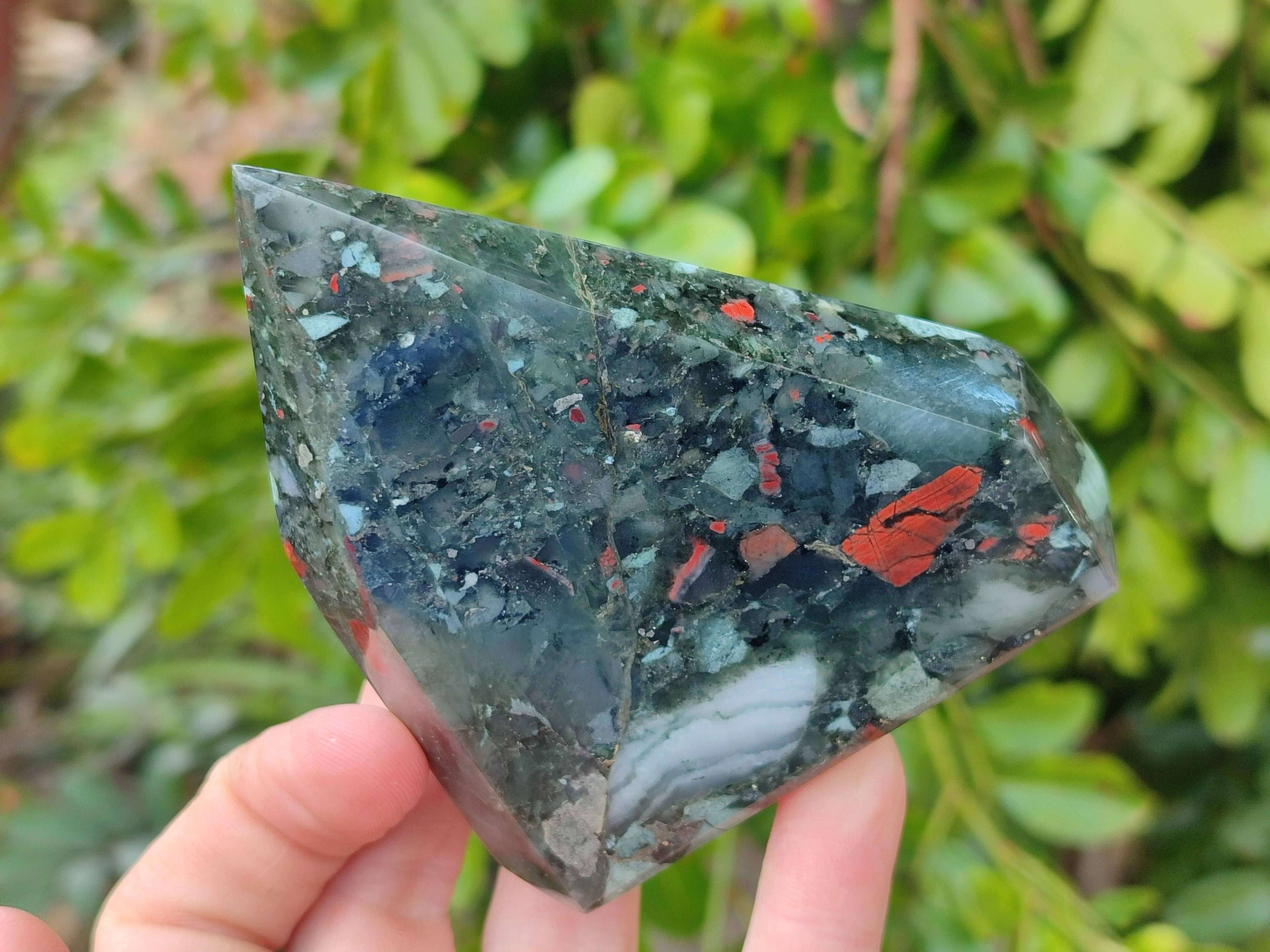 Polished Bloodstone Points x 3 From Swaziland - Toprock Gemstones and Minerals 