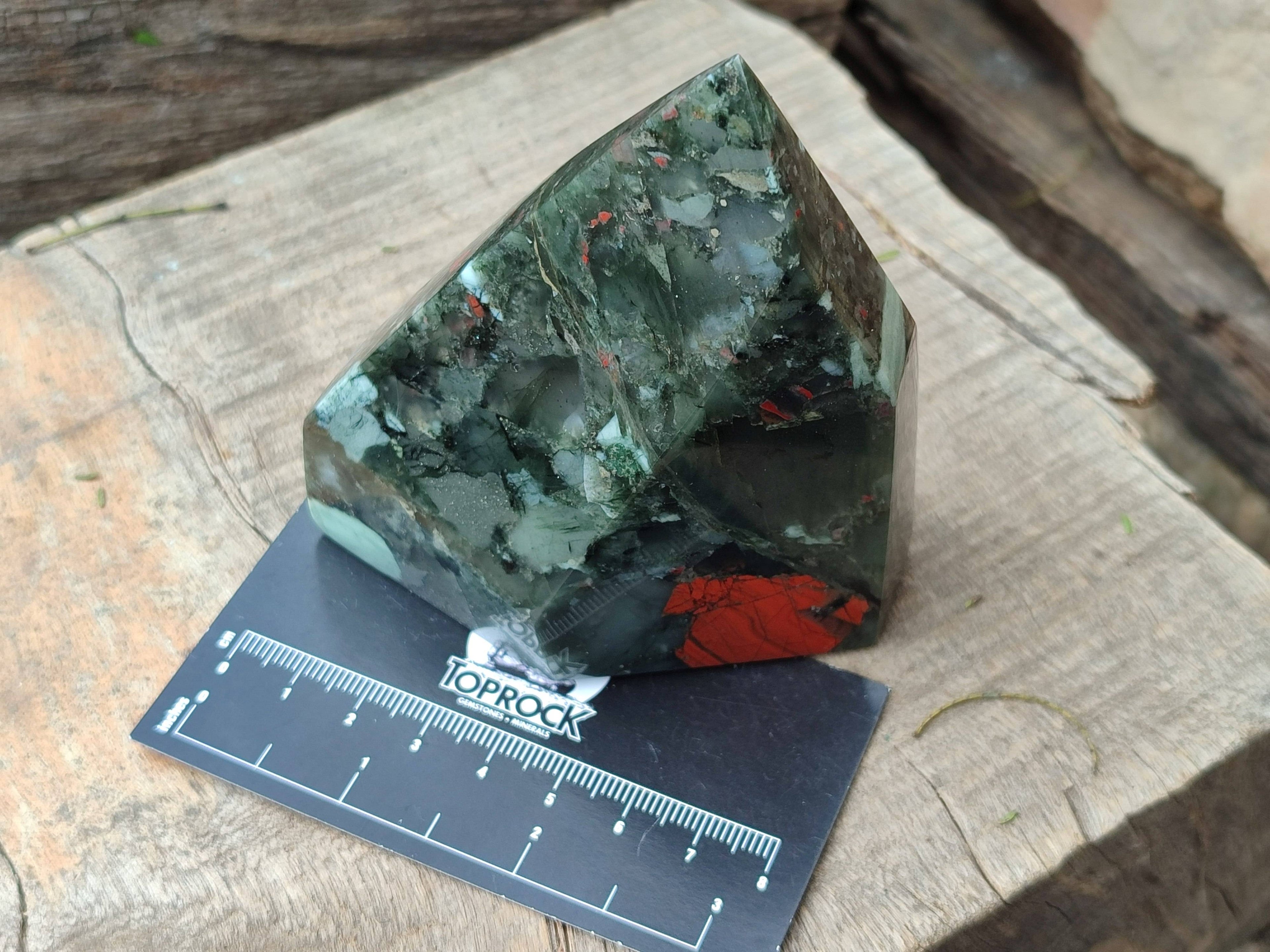 Polished Bloodstone Points x 3 From Swaziland - Toprock Gemstones and Minerals 