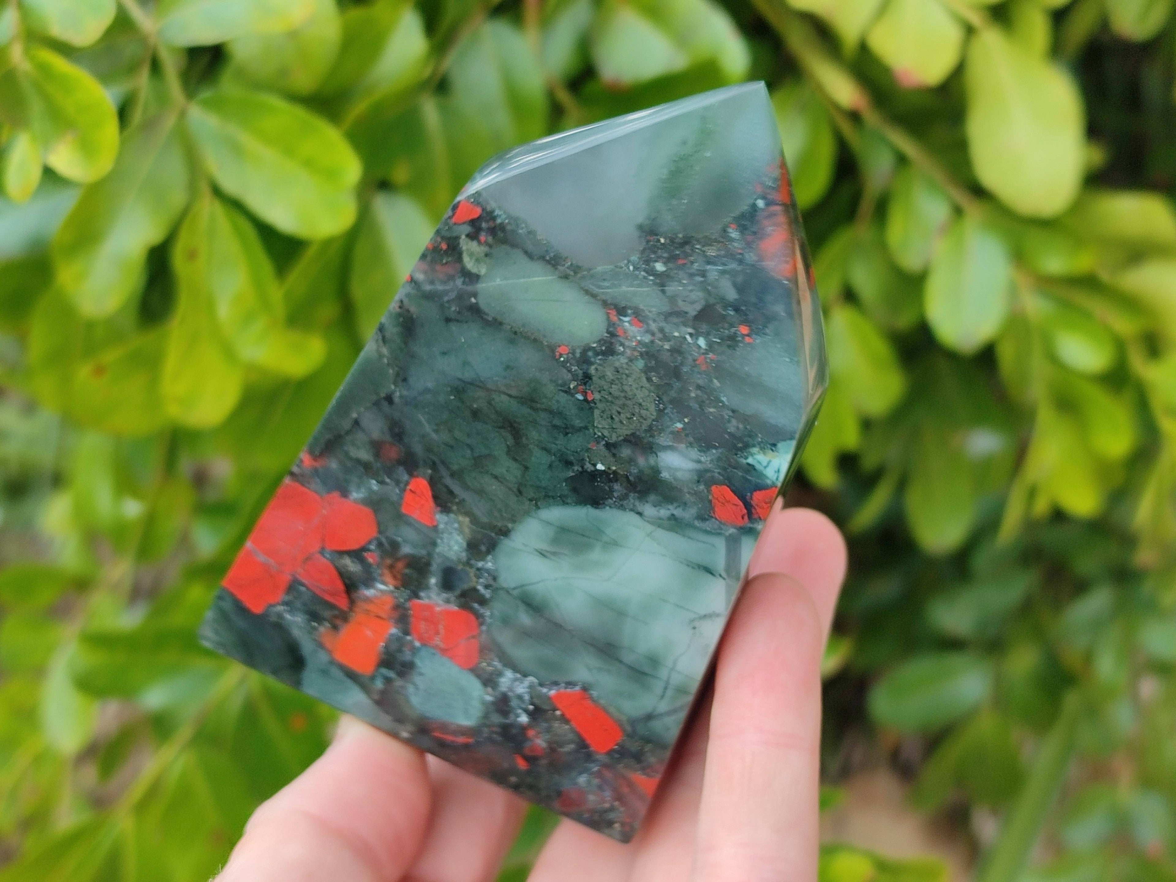 Polished Bloodstone Points x 3 From Swaziland - Toprock Gemstones and Minerals 