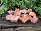 Natural Sunset Orange Calcite Specimens x 12 From Spitzkop, Namibia - Toprock Gemstones and Minerals 