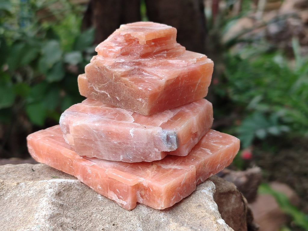 Natural Sunset Orange Calcite Specimens x 12 From Spitzkop, Namibia - Toprock Gemstones and Minerals 