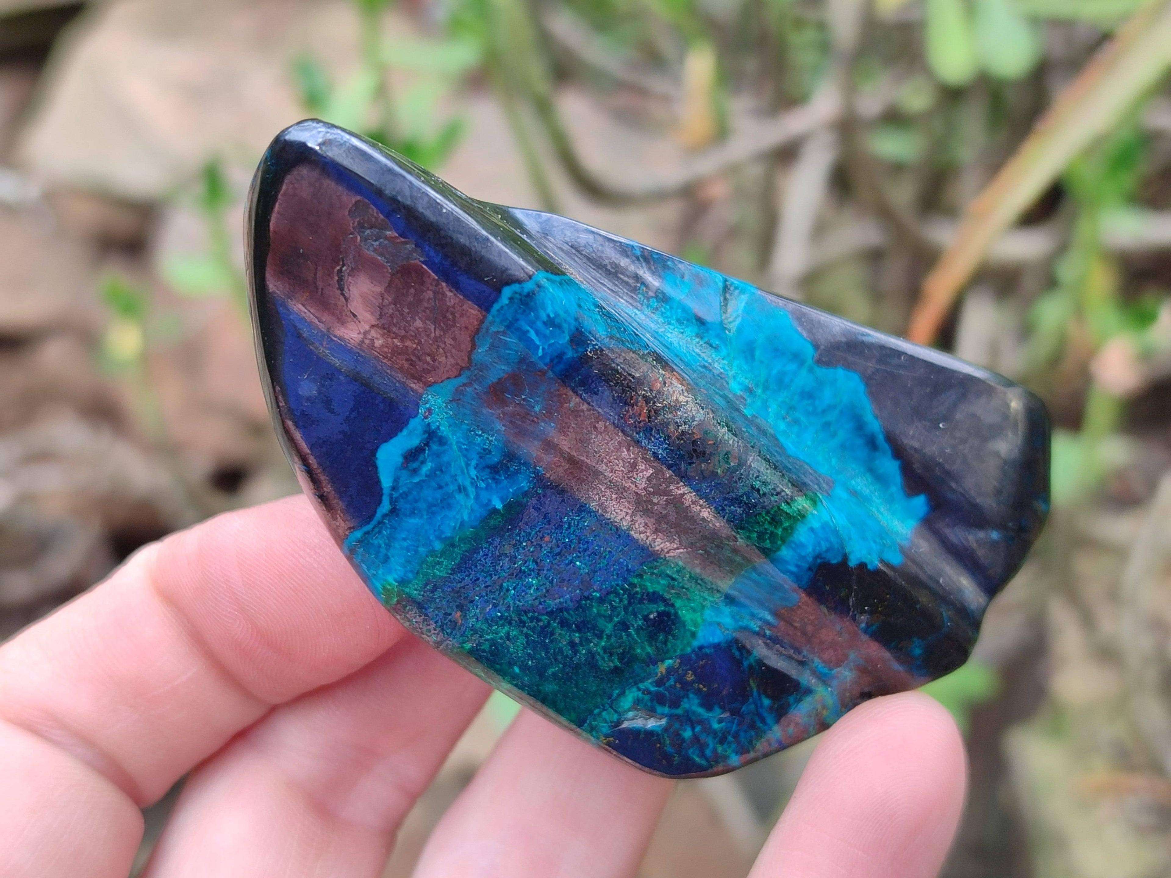 Polished Shattuckite Free Forms x 6 From Namibia - Toprock Gemstones and Minerals 