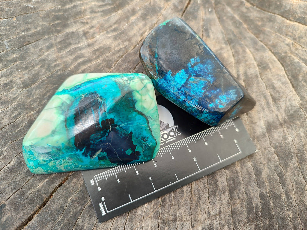 Polished Shattuckite Free Forms x 6 From Namibia - Toprock Gemstones and Minerals 