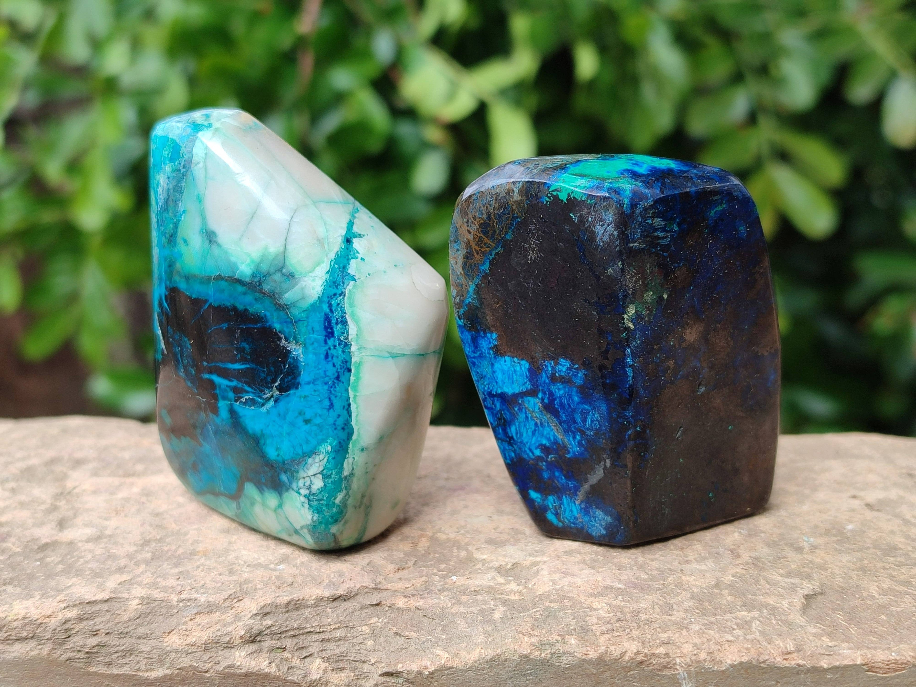 Polished Shattuckite Free Forms x 6 From Namibia - Toprock Gemstones and Minerals 