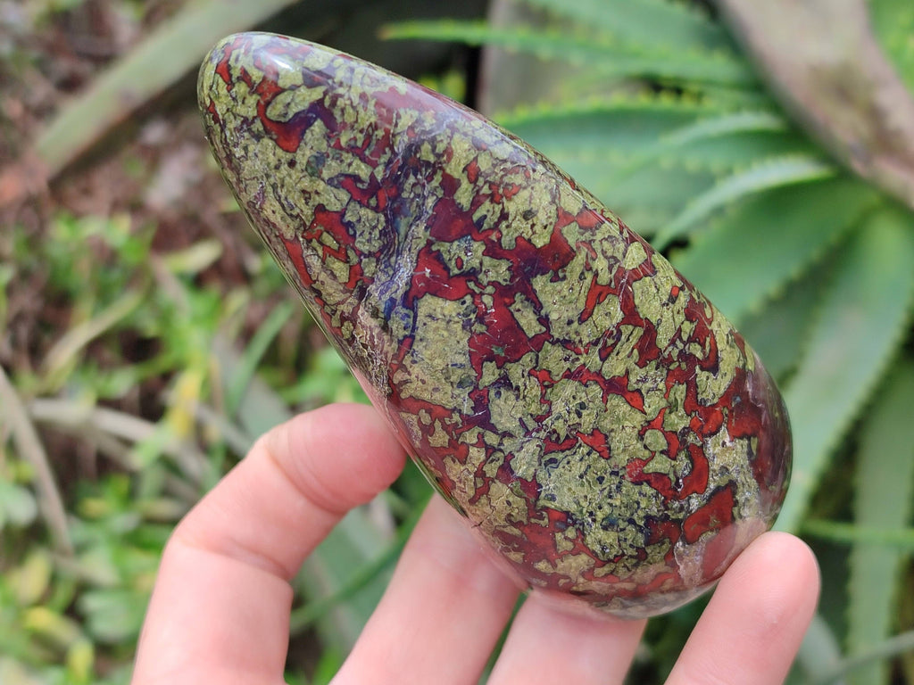 Polished Bastite Dragon Bloodstone Standing Free Forms x 2 From South Africa - Toprock Gemstones and Minerals 