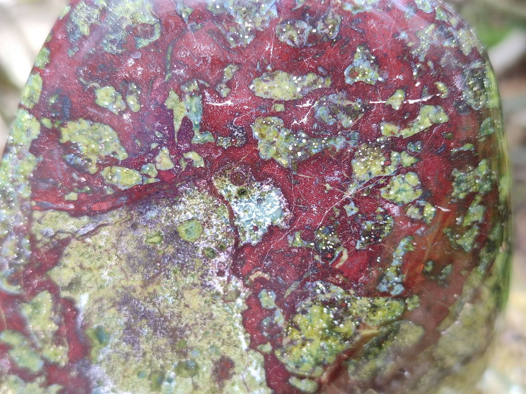 Polished Bastite Dragon Bloodstone Standing Free Forms x 2 From South Africa - Toprock Gemstones and Minerals 