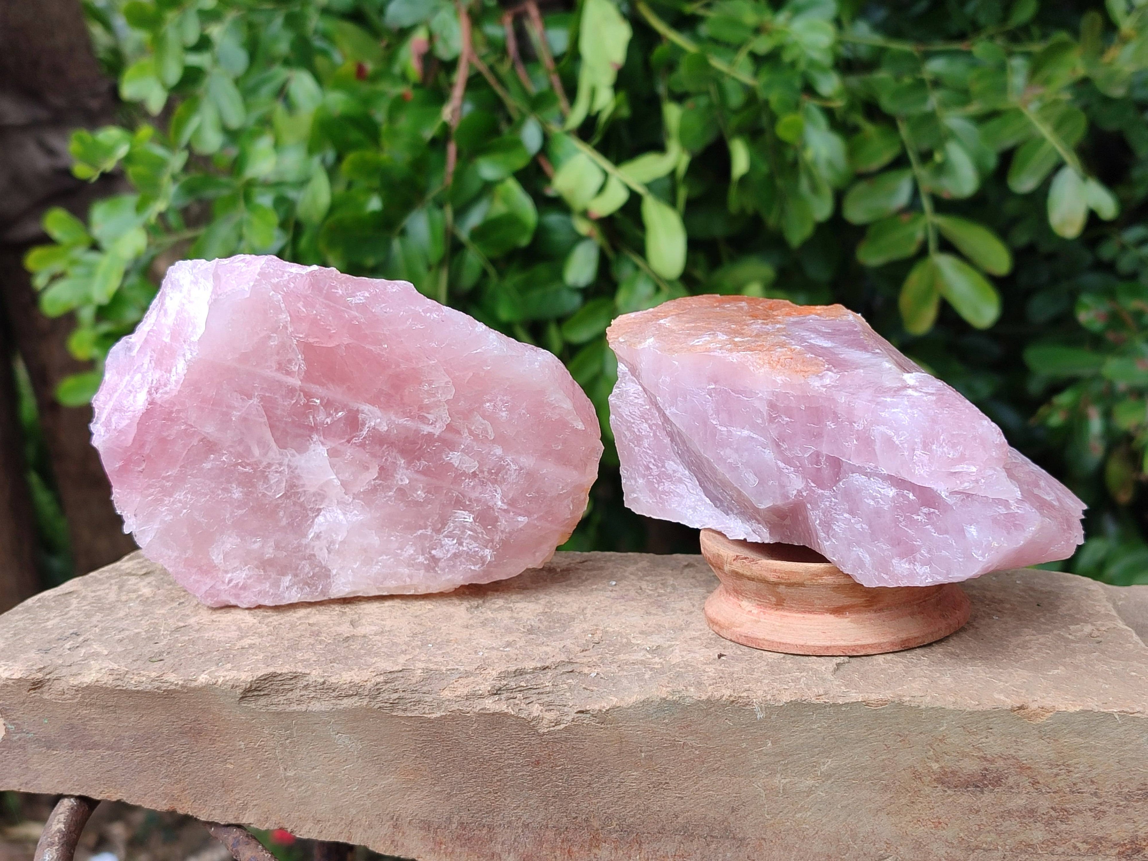 Natural Cobbed Rose Quartz Specimens x 15 From Northern Cape, South Africa - Toprock Gemstones and Minerals 