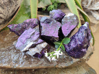 Natural Metallic Purpurite Specimens x 6 From Erongo, Namibia